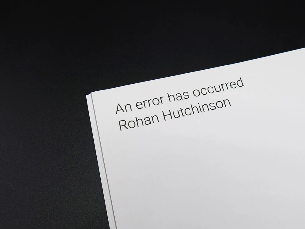 Rohan Hutchinson – An error has occurred (Special Edition with Signed Prints) - Image 6